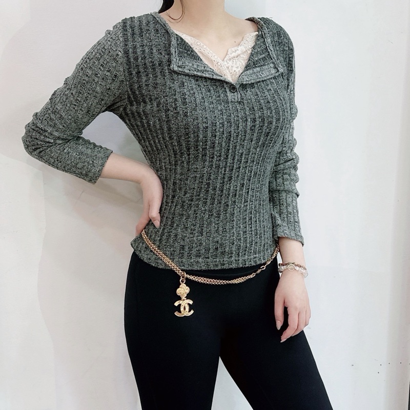 莉亞精品♡ Chanel 多功能雙C花花長鏈 二手美品-2