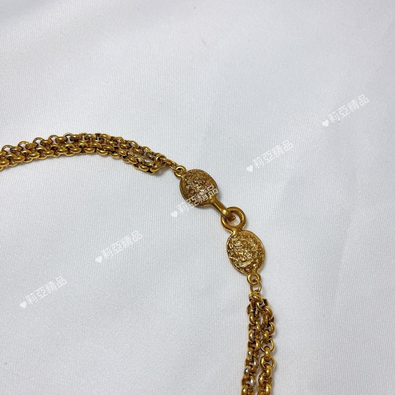 莉亞精品♡ Chanel 多功能雙C花花長鏈 二手美品-6