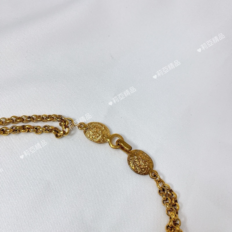 莉亞精品♡ Chanel 多功能雙C花花長鏈 二手美品-12