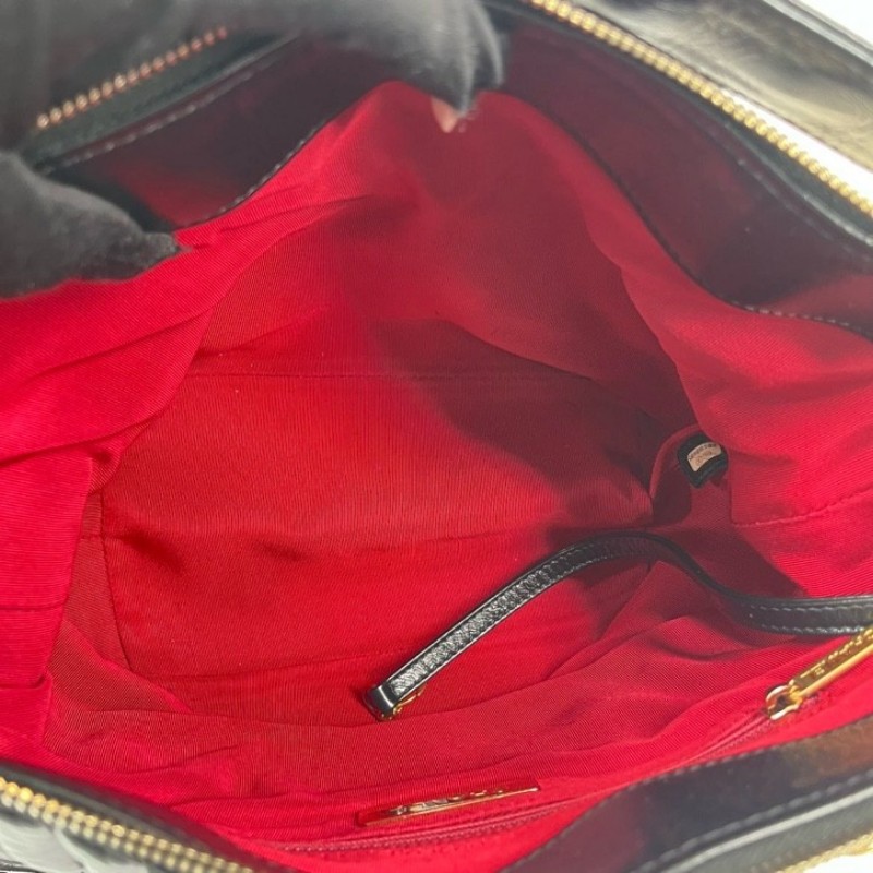 CHANEL香奈兒 28開 黑色嬉皮包 復古小牛皮黑金 字母肩帶款 做舊感酷酷的-17