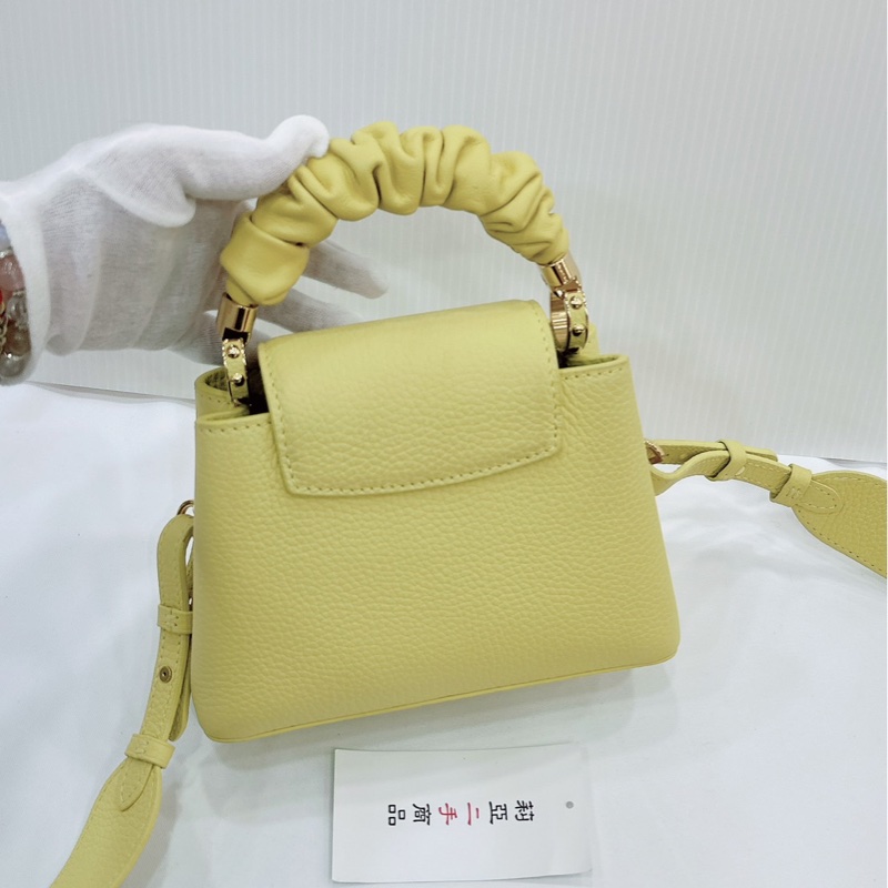 莉亞精品♡ LV Capucines BB 小雞黃 二手美包-6