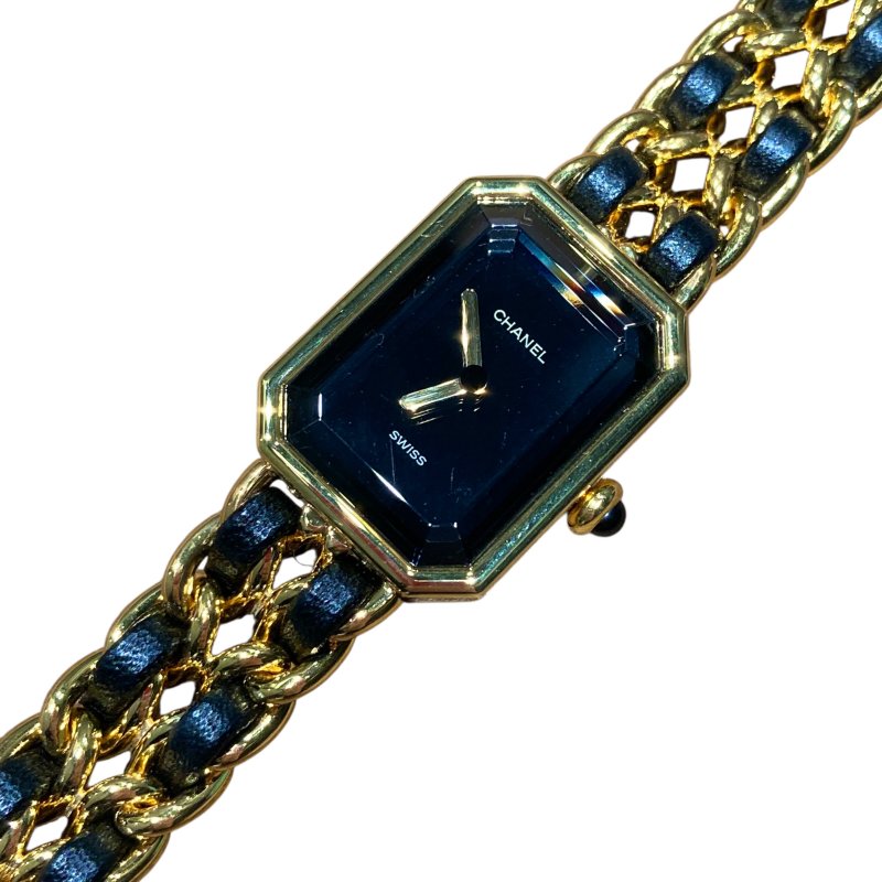 CHANEL 香奈兒 H0001 Premiere S 方糖 首映錶 SIZE:S 合金 石英錶 黑金-0