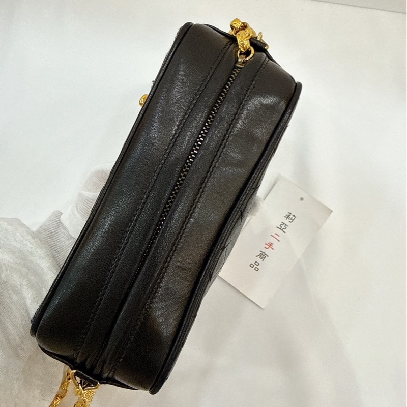 莉亞精品♡Chanel 流蘇相機包Vintage 黑 二手美包-4