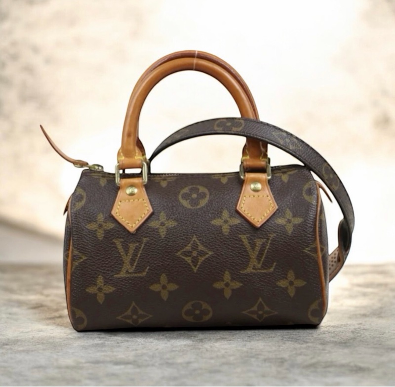 「JL精品代購」9新 LV 老花mini speedy-0