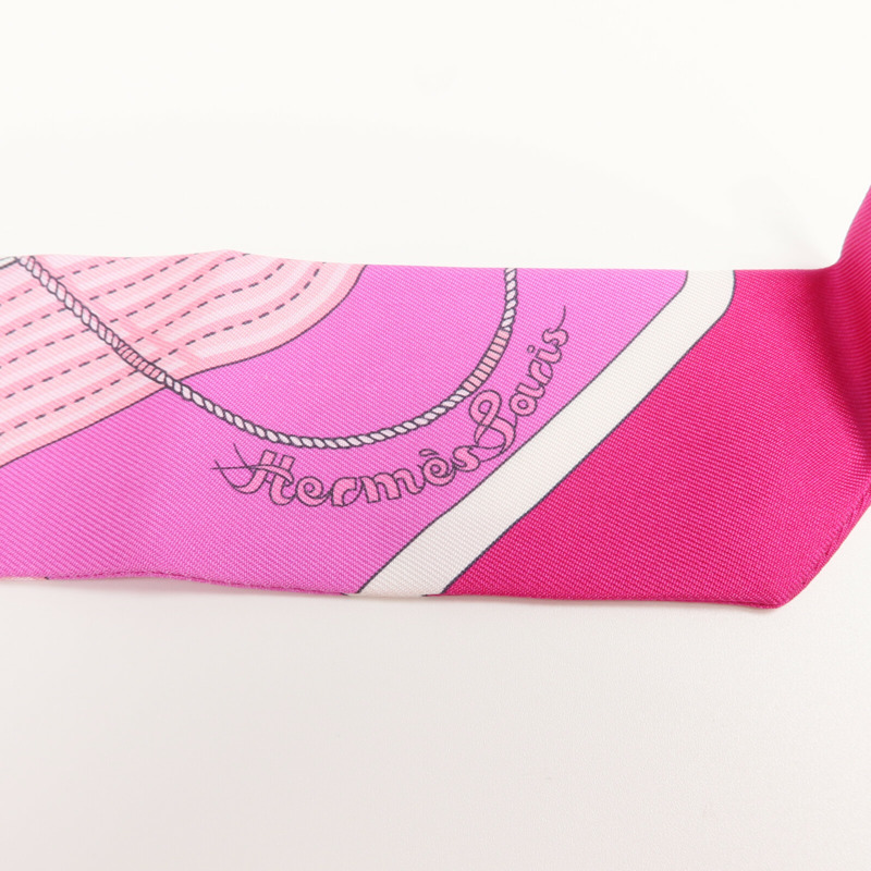 HERMES 絲質Twilly絲巾-4