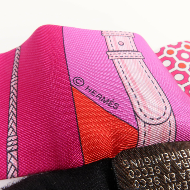 HERMES 絲質Twilly絲巾-5
