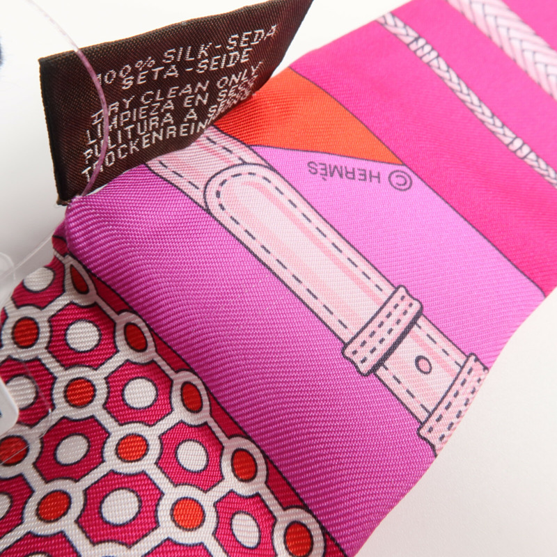 HERMES 絲質Twilly絲巾-8