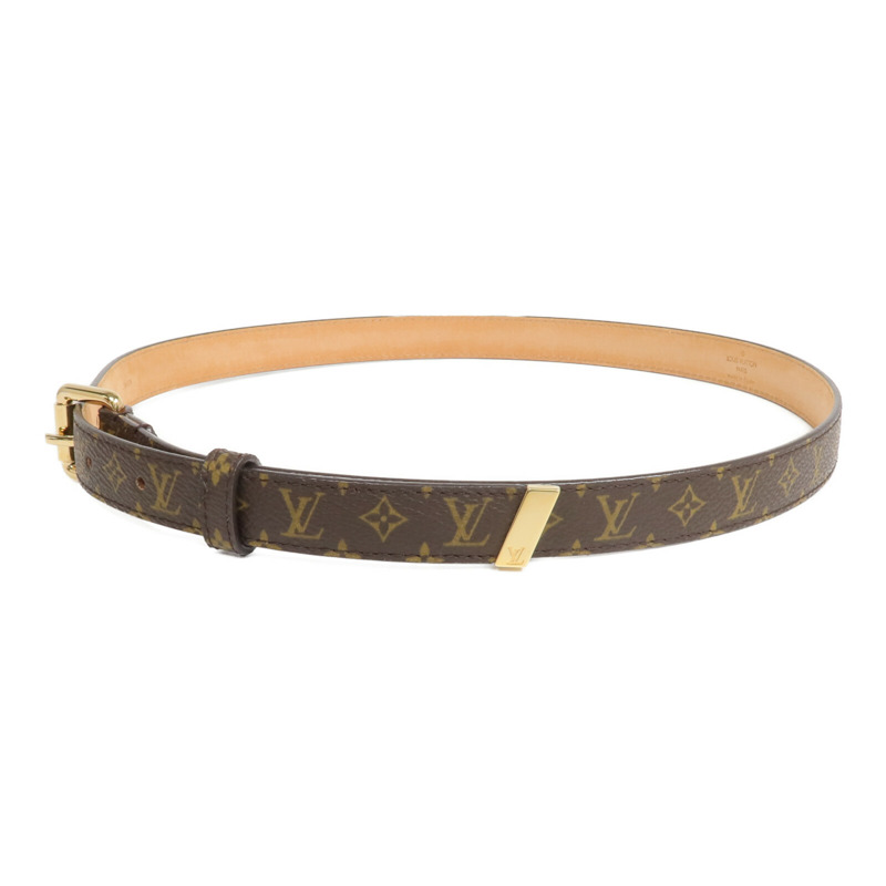 LOUIS VUITTON Monogram Belt金扣皮帶-1