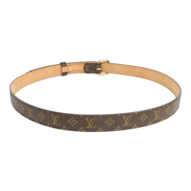 LOUIS VUITTON Monogram Belt金扣皮帶-2