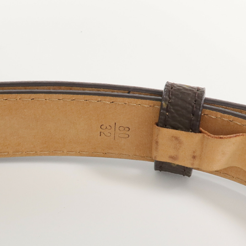 LOUIS VUITTON Monogram Belt金扣皮帶-5