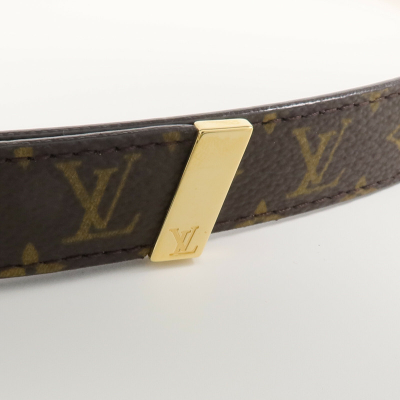 LOUIS VUITTON Monogram Belt金扣皮帶-7