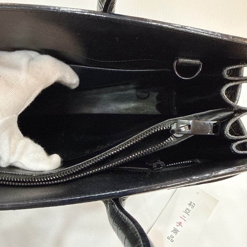 莉亞精品♡ YSL 牛皮手提風琴包黑皮革 二手-18