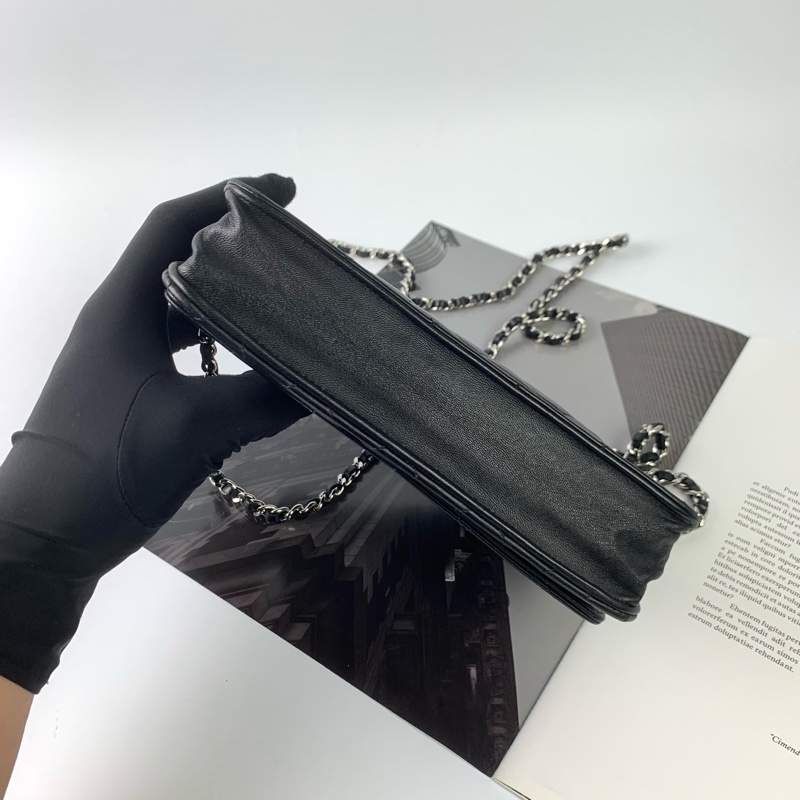 Chanel woc羊皮黑銀-4