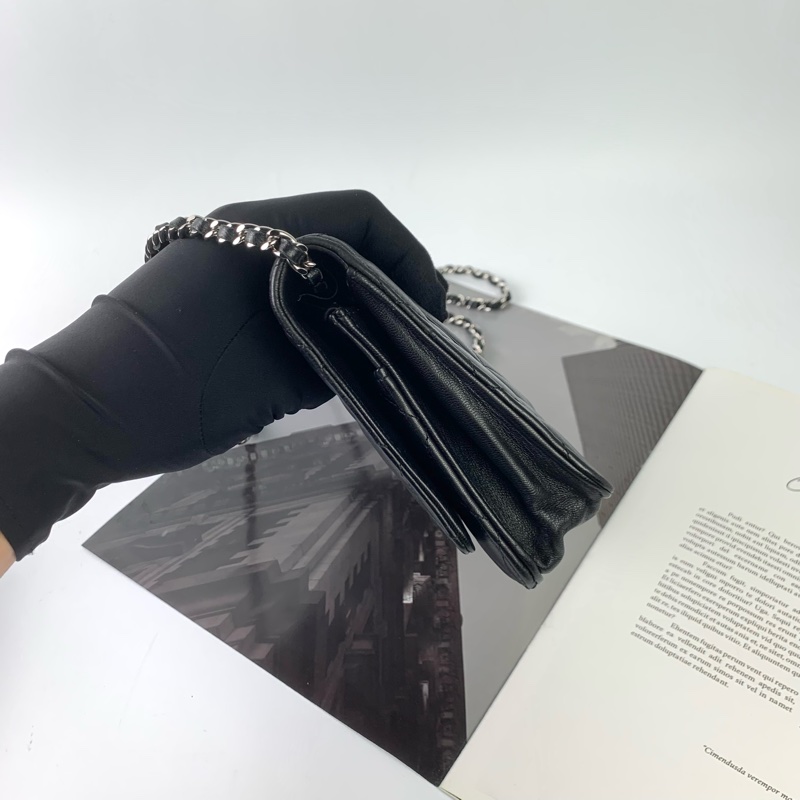 Chanel woc羊皮黑銀-7