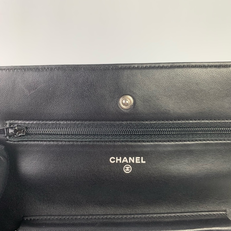 Chanel woc羊皮黑銀-10