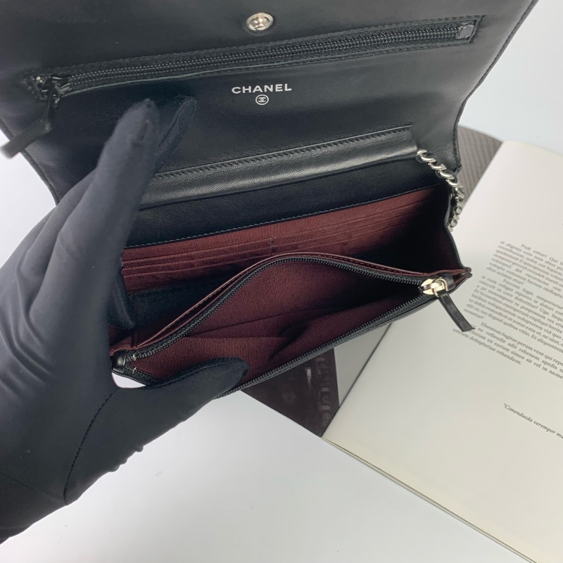 Chanel woc羊皮黑銀-13