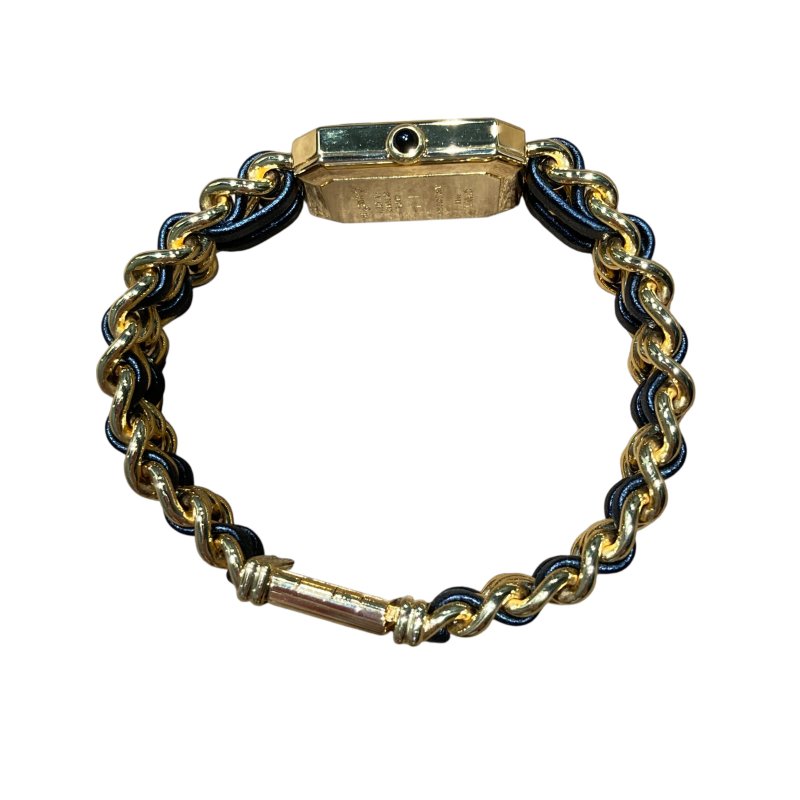 CHANEL 香奈兒 H0001 Premiere L 方糖 石英錶 黑金-2