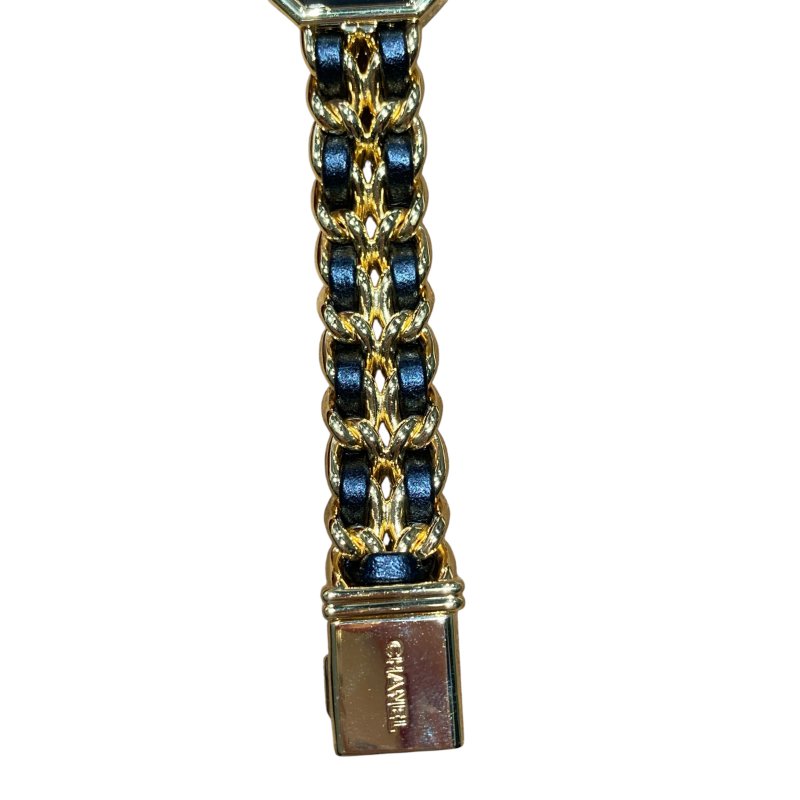 CHANEL 香奈兒 H0001 Premiere L 方糖 石英錶 黑金-3