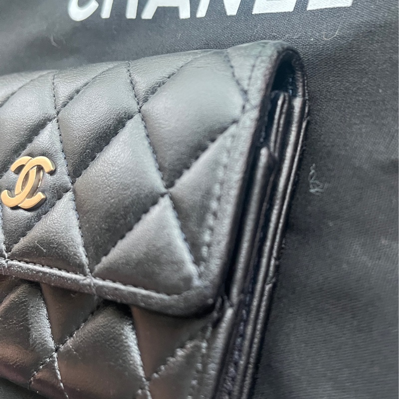 Chanel 香奈兒小羊皮卡夾零錢包-3