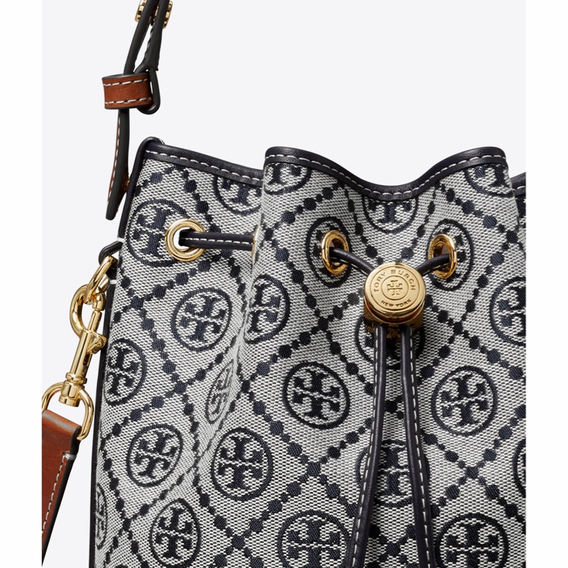 Tory Burch 女士 T Monogram 水桶包均碼碼17.9cm*11.7cm*21cm-2