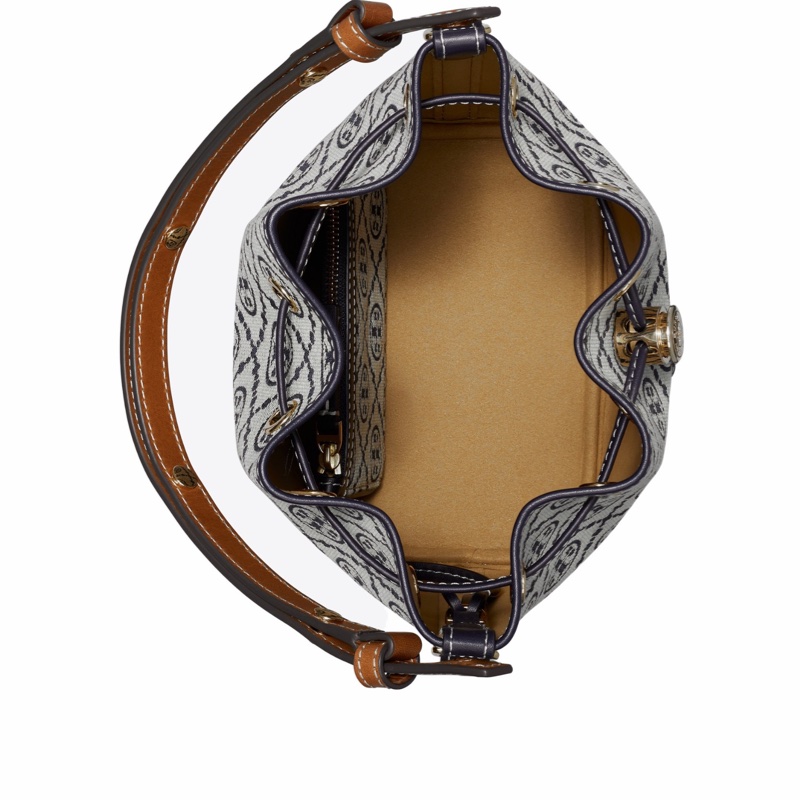 Tory Burch 女士 T Monogram 水桶包均碼碼17.9cm*11.7cm*21cm-4