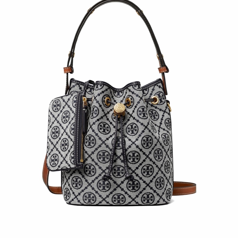 Tory Burch 女士 T Monogram 水桶包均碼碼17.9cm*11.7cm*21cm-5