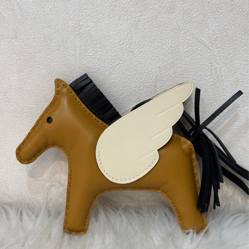 HERMES RODEO PEGASE MM BIRKIN KELLY 咖啡色白色黑色 小馬 馬 飛馬 吊飾 掛飾-0
