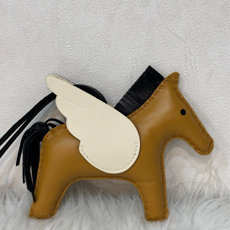 HERMES RODEO PEGASE MM BIRKIN KELLY 咖啡色白色黑色 小馬 馬 飛馬 吊飾 掛飾-1