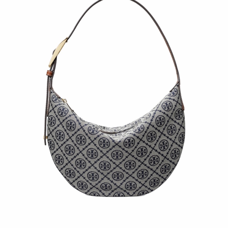 Tory Burch 女士 T Monogram 小號新月包均碼碼31cm*22.4cm-3