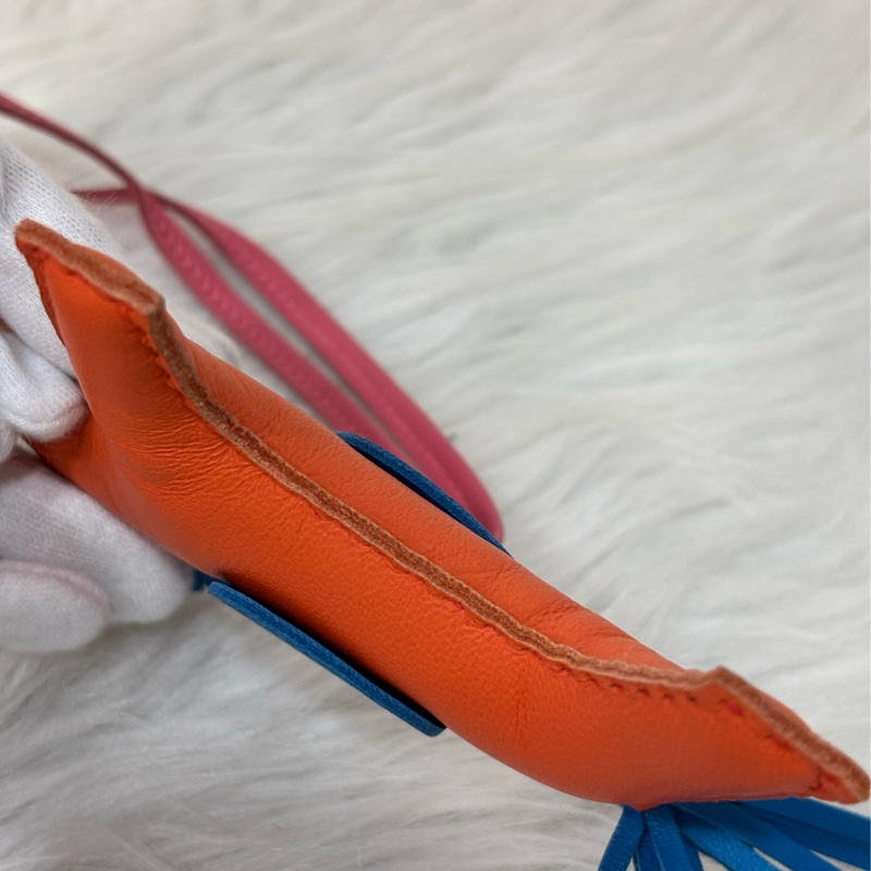 HERMES Rodeo mm 愛瑪仕 中馬 小馬 全皮 3色 橘粉藍色 吊飾 掛飾 吊牌 掛件-4