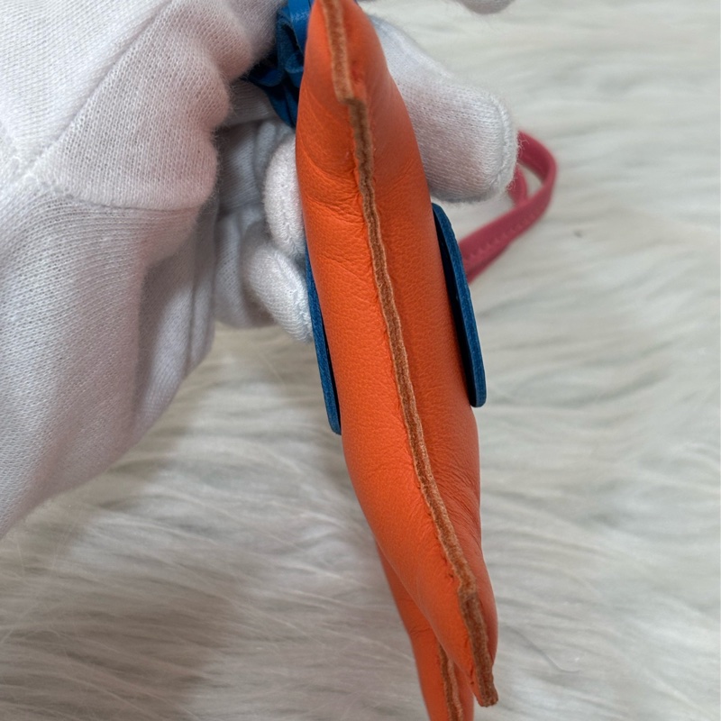 HERMES Rodeo mm 愛瑪仕 中馬 小馬 全皮 3色 橘粉藍色 吊飾 掛飾 吊牌 掛件-12