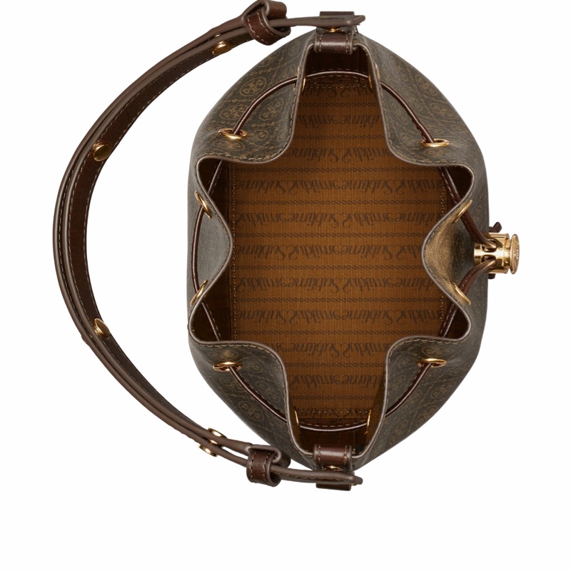 Tory Burch 女士 T Monogram 水桶包均碼碼17.9cm*11.7cm*21.2cm-2