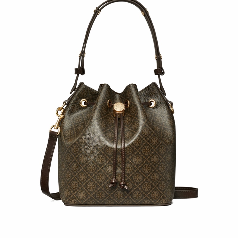 Tory Burch 女士 T Monogram 水桶包均碼碼17.9cm*11.7cm*21.2cm-4