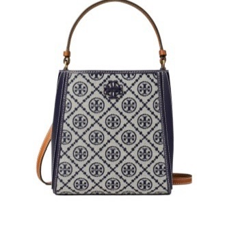 Tory Burch 女士 T MONOGRAM MCGRAW 小號水桶包均碼碼18cm*12.5cm*19cm-0