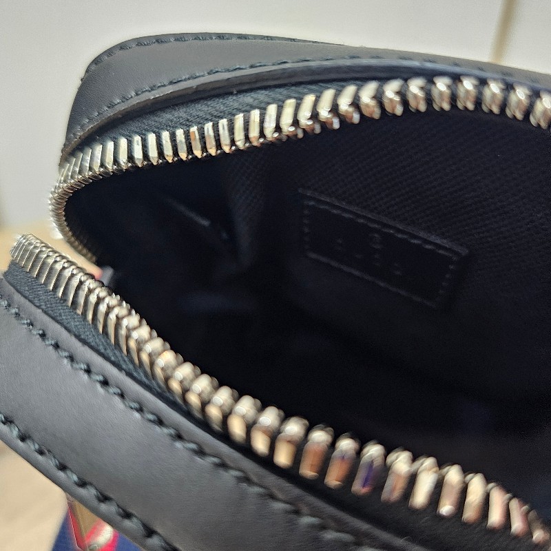 [新年買新包福利🧧] Gucci黑灰老花藍紅藍背帶拉鏈mini日字斜背包-14