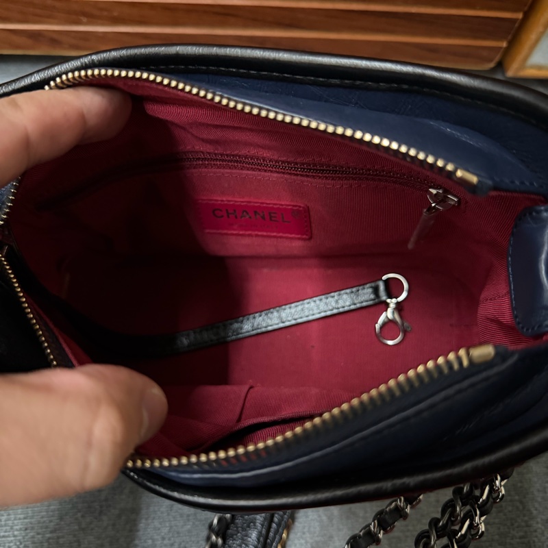 Chanel 流浪包黑藍(小號)-8
