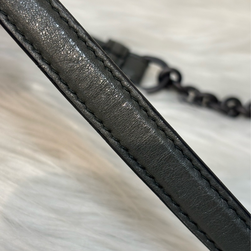 BOTTEGA VENETA BV 鐵灰色 編織 拉鍊 三層 肩背包 斜背包 航空包 郵差包-66