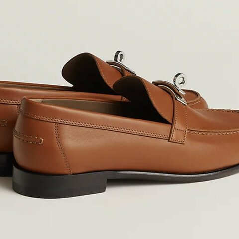 Hermes 愛馬仕 平底鞋 Destin 樂福鞋 棕色  37.0