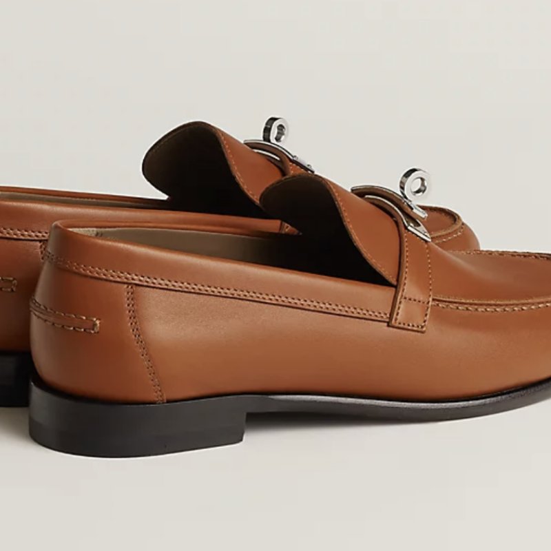 Hermes 愛馬仕 平底鞋 Destin 樂福鞋 棕色 37.0-1