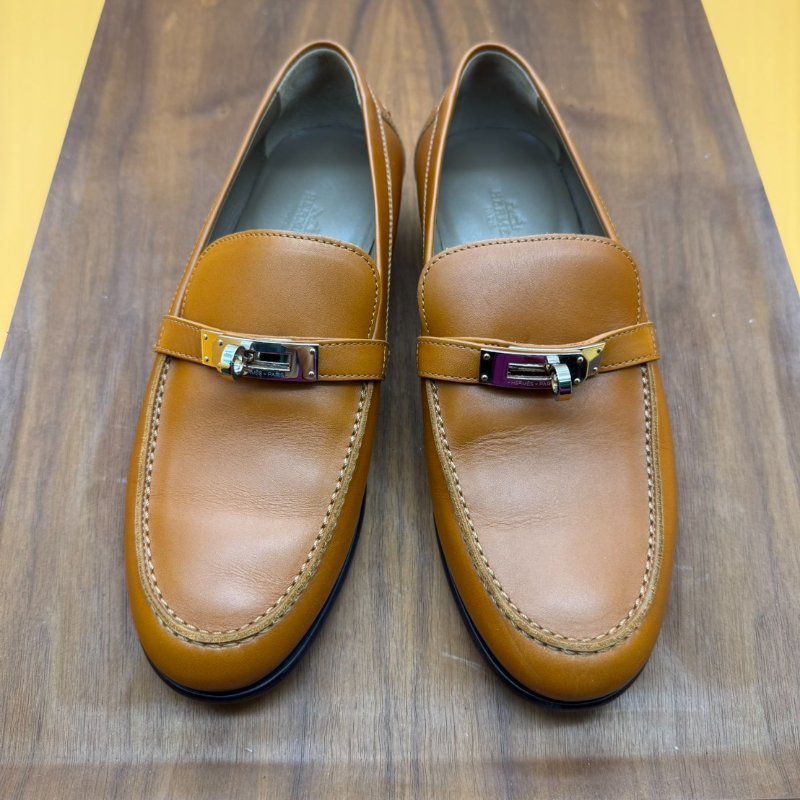 Hermes 愛馬仕 平底鞋 Destin 樂福鞋 棕色 37.0-3