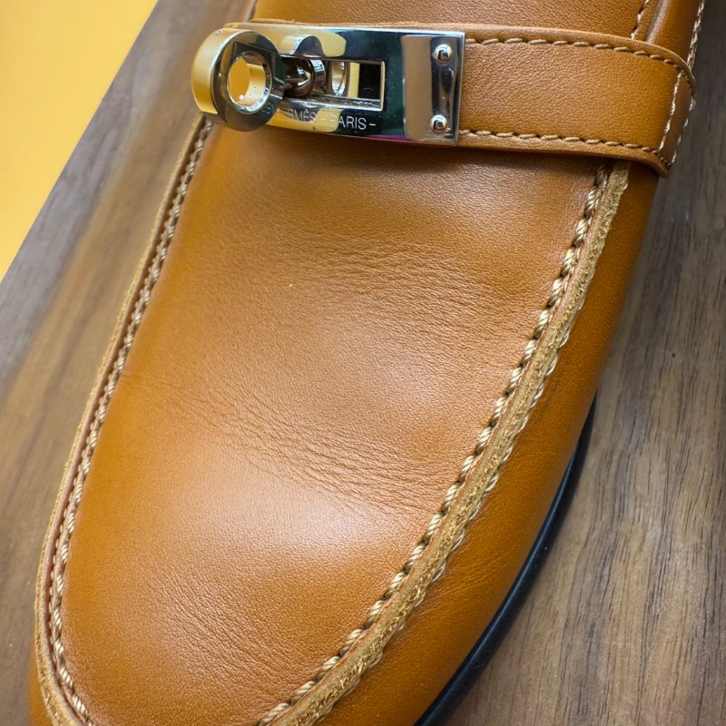 Hermes 愛馬仕 平底鞋 Destin 樂福鞋 棕色 37.0-7