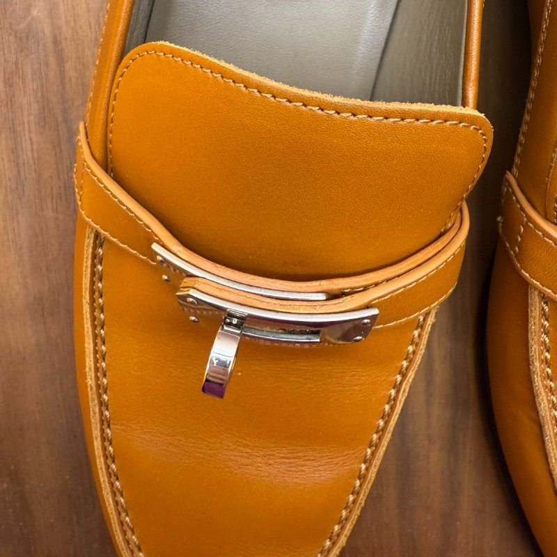 Hermes 愛馬仕 平底鞋 Destin 樂福鞋 棕色 37.0-9