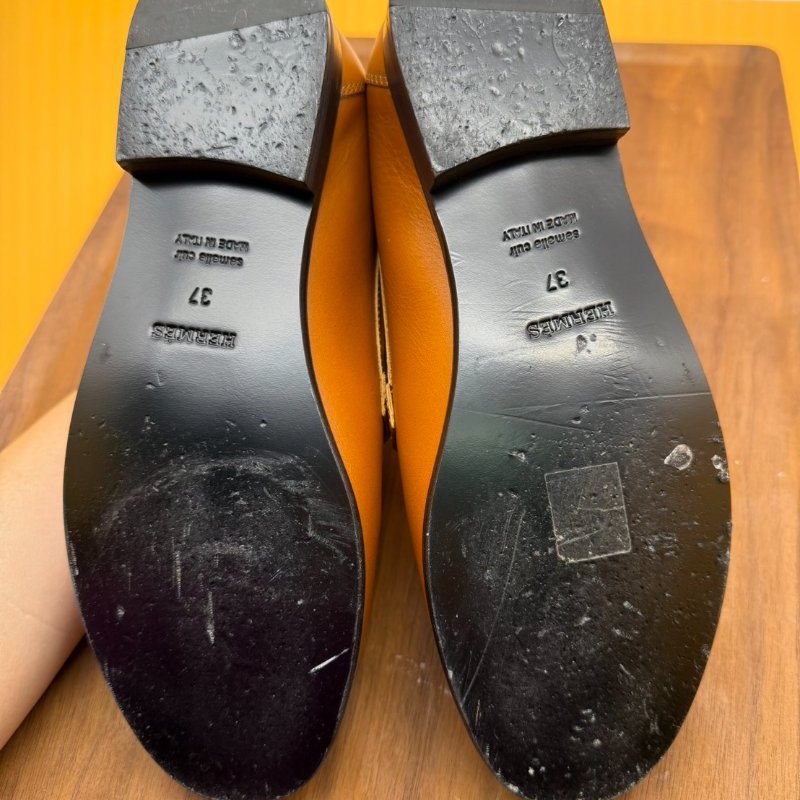 Hermes 愛馬仕 平底鞋 Destin 樂福鞋 棕色 37.0-11