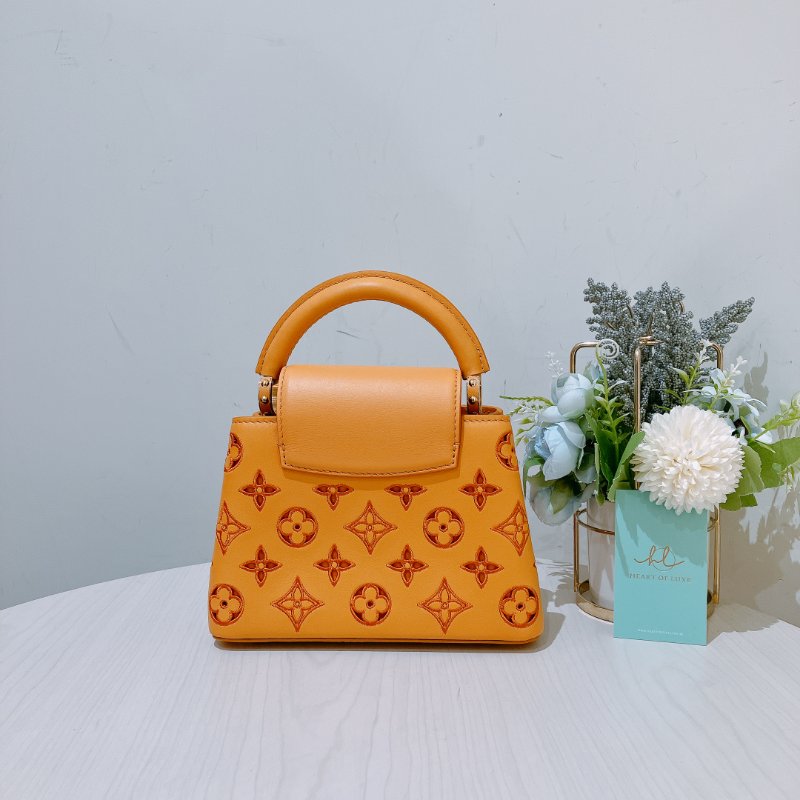 TK1922 路易威登 黃色 小牛皮 手提/斜孭袋 Louis Vuitton Mini Capucines Calfskin Yellow Bag-2