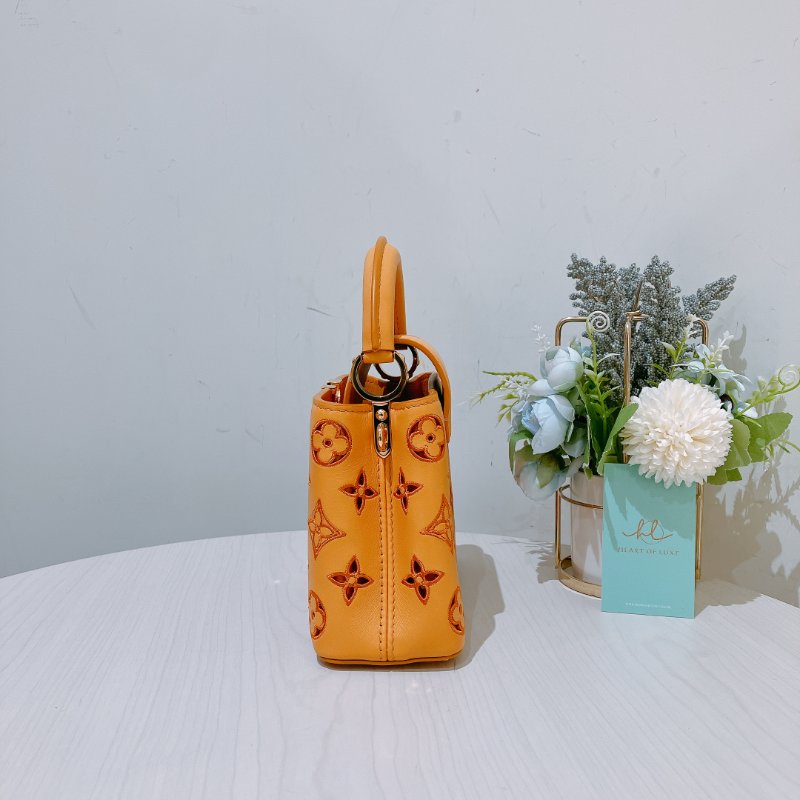 TK1922 路易威登 黃色 小牛皮 手提/斜孭袋 Louis Vuitton Mini Capucines Calfskin Yellow Bag-3