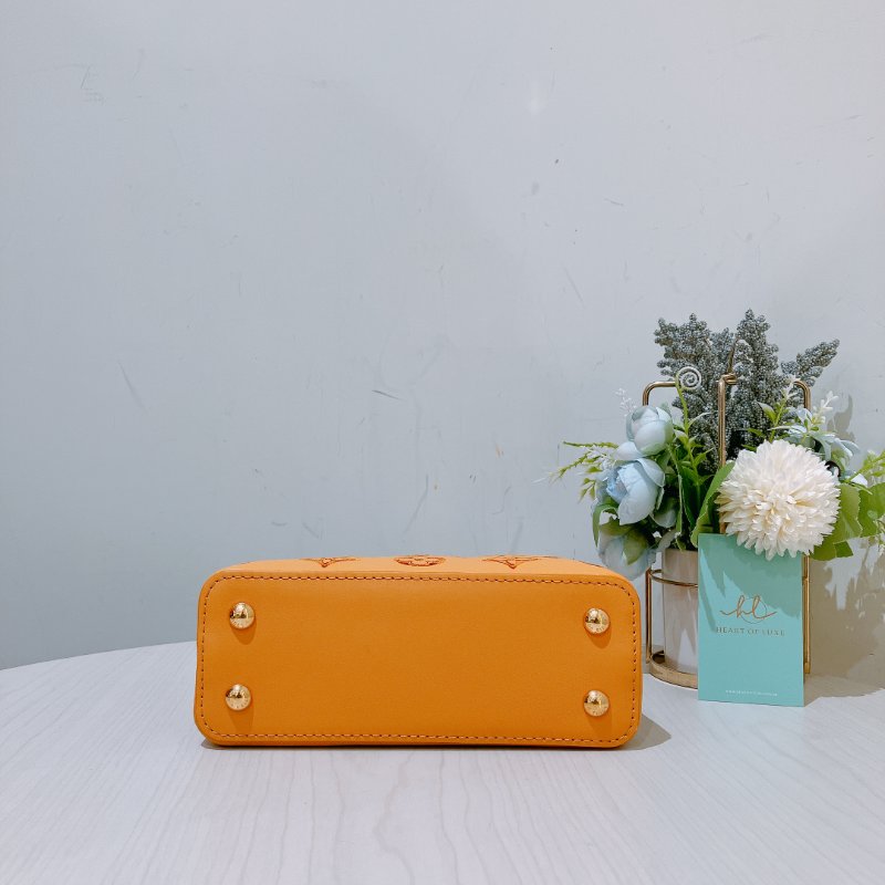 TK1922 路易威登 黃色 小牛皮 手提/斜孭袋 Louis Vuitton Mini Capucines Calfskin Yellow Bag-5