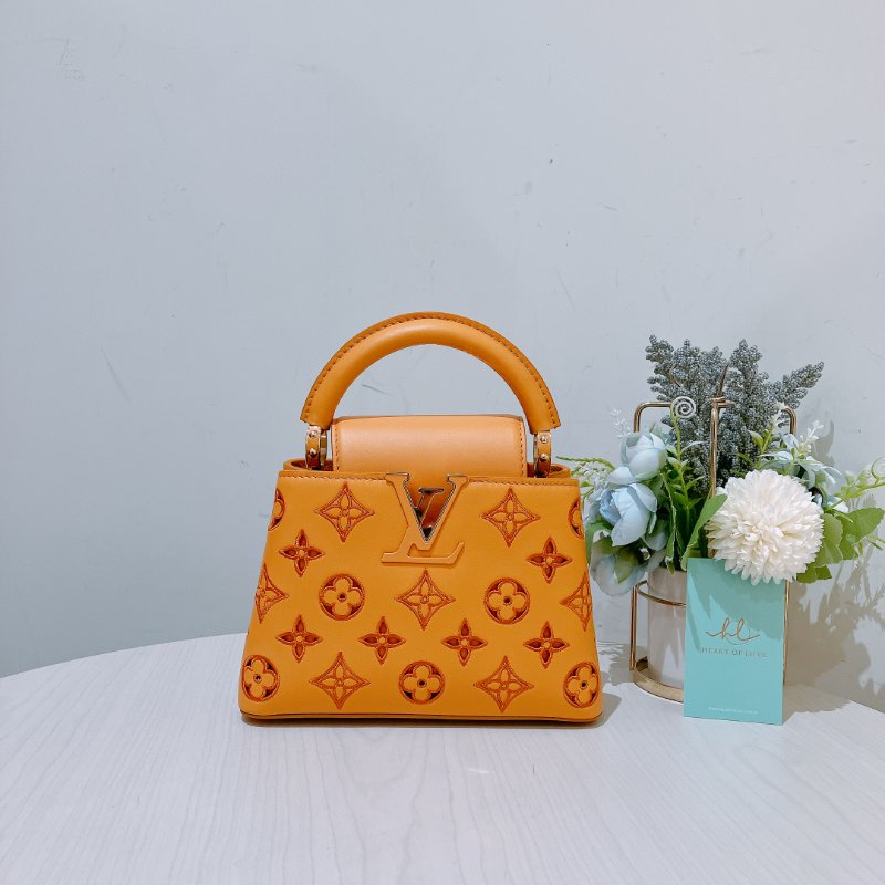 TK1922 路易威登 黃色 小牛皮 手提/斜孭袋 Louis Vuitton Mini Capucines Calfskin Yellow Bag-10