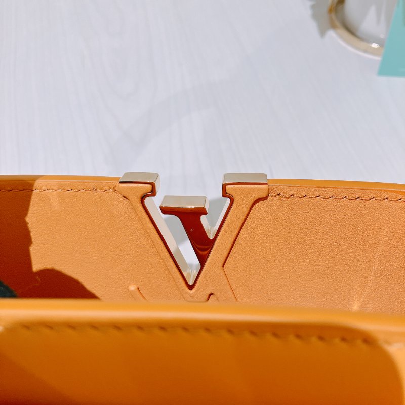 TK1922 路易威登 黃色 小牛皮 手提/斜孭袋 Louis Vuitton Mini Capucines Calfskin Yellow Bag-13