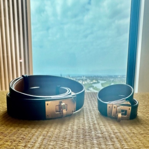 🖤法式優雅的黑帥金凱莉🖤 Hermès Kelly 18 belt