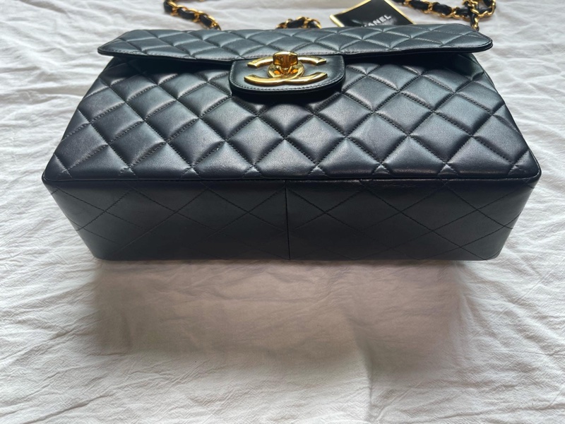 Chanel Vintage 大Logo 貝嫂包 30公分-14